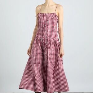 DAMSON MADDER faith midi dress — cherry gingham